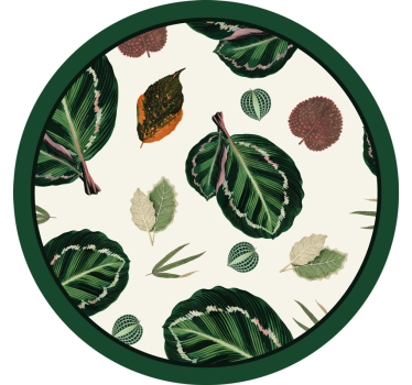 Texture coaster leaf patterns design - TenStickers