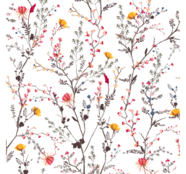Texture coaster floral branch design - TenStickers