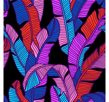 Vibrant leaf patterns texture coaster - TenStickers