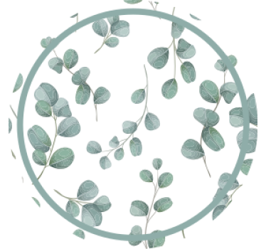 Texture coaster eucalyptus leaf design - TenStickers