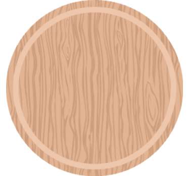 Texture coaster with wood grain finish - TenStickers