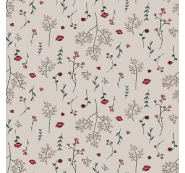 Texture coaster with botanical print design - TenStickers