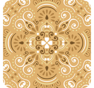 Texture coaster with intricate swirl design - TenStickers