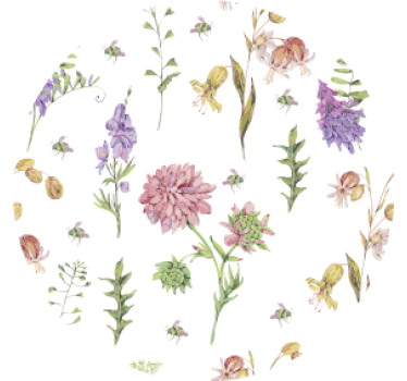 Texture coaster with floral patterned accents - TenStickers