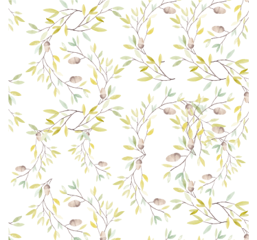 Texture coaster floral vine design - TenStickers