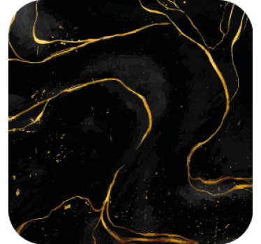 Black and gold swirl texture coaster - TenStickers
