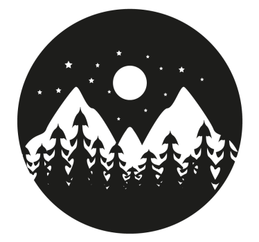Texture coaster mountain night landscape - TenStickers