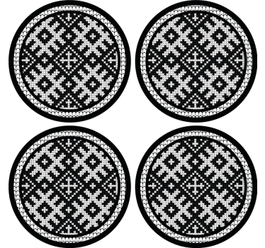Texture coaster knitted pattern coasters - TenStickers