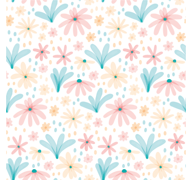 Floral patterned motif texture coaster - TenStickers