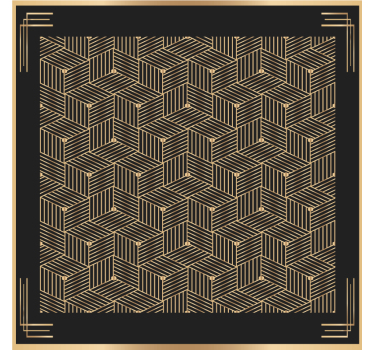 Texture coaster with geometric leaf design - TenStickers