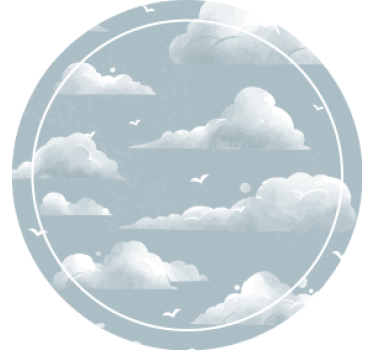 Texture coaster cloudy sky design - TenStickers
