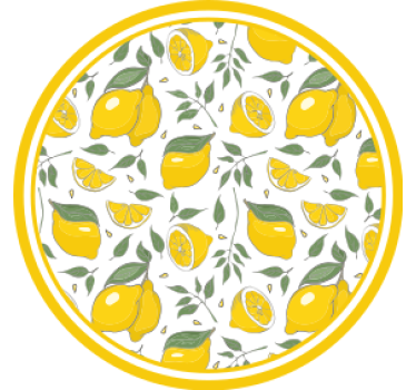Texture coaster lemon pattern design - TenStickers