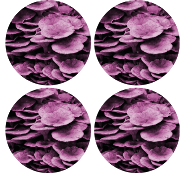 Texture coaster with textured floral design - TenStickers
