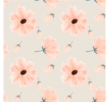 Texture coaster with floral pattern and soft petals - TenStickers