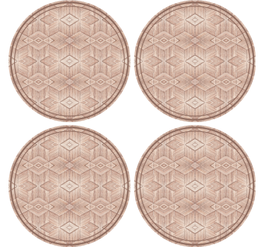 Texture coaster with geometric patterned design - TenStickers