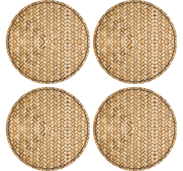 Texture coaster textured circular elements - TenStickers