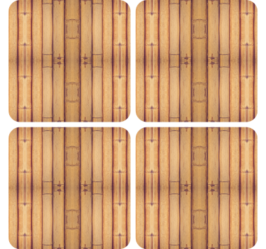 Texture coaster bamboo textured surface - TenStickers