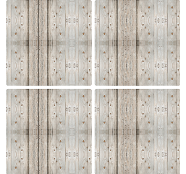 Texture coaster natural wood grain finish - TenStickers
