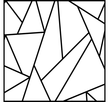 Texture coaster with geometric black lines - TenStickers
