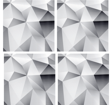 Texture coaster with geometric metallic design - TenStickers