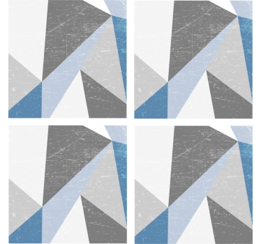 Texture coaster with geometric angular designs - TenStickers