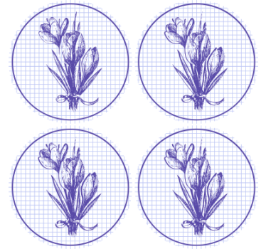 Texture coaster with elegant botanical design - TenStickers