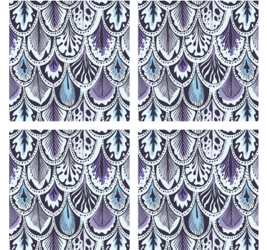 Texture coaster elegant leaf design - TenStickers