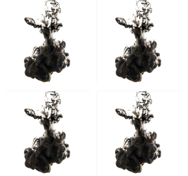 Texture coaster fluid black ink swirl - TenStickers