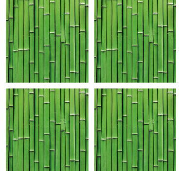 Bamboo texture pattern texture coaster - TenStickers