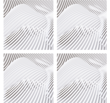 Texture coaster with wavy layered surface - TenStickers