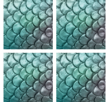 Texture coaster with scales texture pattern - TenStickers