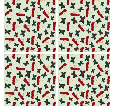 Texture coaster with floral inspired design - TenStickers