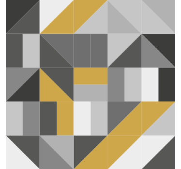 Texture coaster geometric blocks in yellow - TenStickers