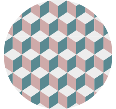 Texture coaster geometric cube design - TenStickers
