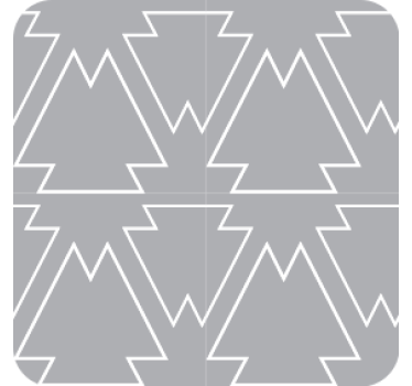Texture coaster with angular tree design - TenStickers