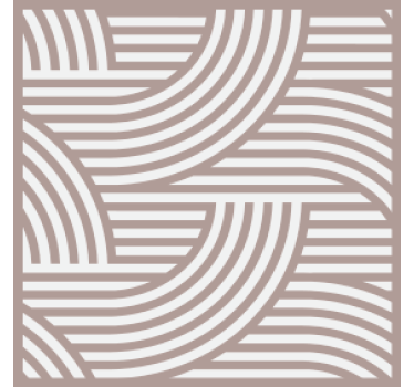 Texture coaster with layered line design - TenStickers