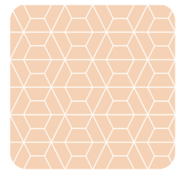 Texture coaster geometric hexagonal design - TenStickers