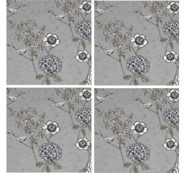 Texture coaster with floral textured background - TenStickers