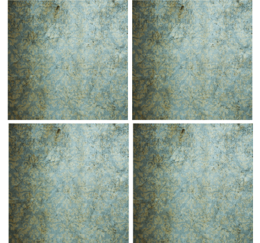 Aged blue pattern texture coaster - TenStickers