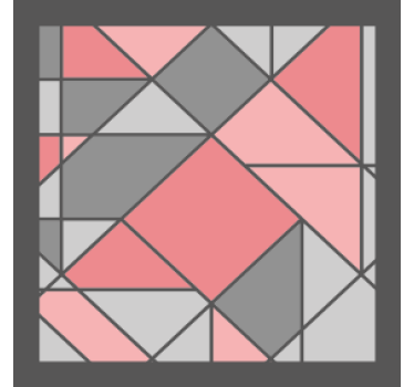 Texture coaster with geometric pattern design - TenStickers