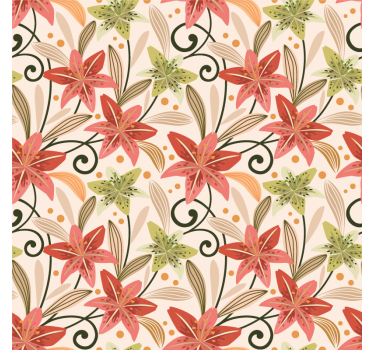 Texture coaster with floral pattern design - TenStickers