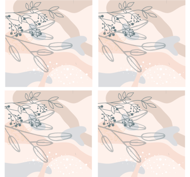 Texture coaster floral abstract designs - TenStickers