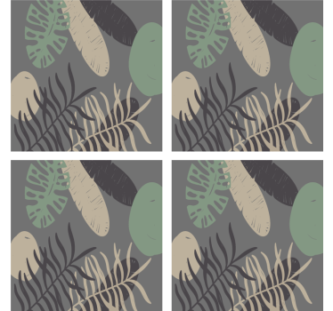 "Boho" style jungle modern drink coaster - TenStickers