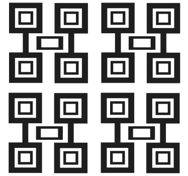 Texture coaster black square design - TenStickers