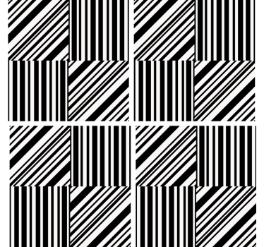 Texture coaster striped pattern squares - TenStickers