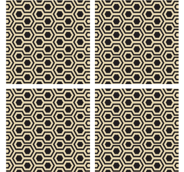 Texture coaster with honeycomb pattern design - TenStickers