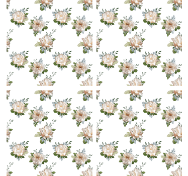 Texture coaster floral white background pattern - TenStickers