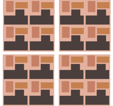 Texture coaster geometric block design - TenStickers