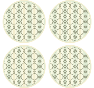 Texture coaster with detailed round designs - TenStickers
