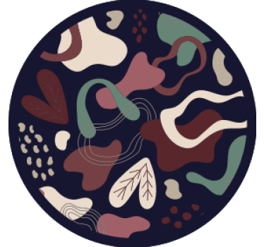 Texture coaster with organic shapes design - TenStickers